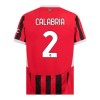 Maglia ufficiale AC Milan Calabria 2 Casa 2024-25 per Bambino